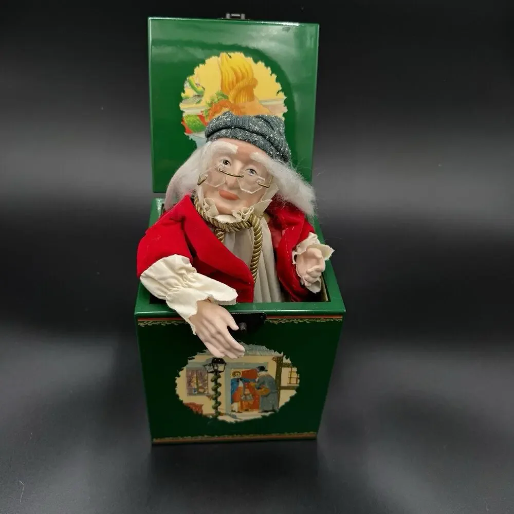 Dept 56 Scrooge A Christmas Carol Music Box We Wish You Merry Christmas